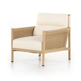 Featuring Kempsey Kerby Ivory Chair by Four Hands at Amethyst Home. Craft a Parisian vibe with French-inspired seating. With a soft, comfortable texture and light cream hue, high performance-upholstered seating is perfectly positioned for comfort, with ash framing and woven sides of natural cane. Performance fabrics are specially created to withstand spills, st. Amethyst Home provides interior design, new home construction design consulting, vintage area rugs, and lighting in the Omaha metro area.