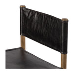 Solid parawood forms a simple, vintage-inspired frame for sling-style seating of black top-grain leather exclusive to Four Hands. Perfectly sized for the counter. Amethyst Home provides interior design, new construction, custom furniture, and area rugs in the Tampa metro area.