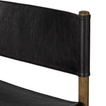 Solid parawood forms a simple, vintage-inspired frame for sling-style seating of black top-grain leather exclusive to Four Hands. Perfectly sized for the counter. Amethyst Home provides interior design, new construction, custom furniture, and area rugs in the Winter Garden metro area.