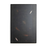 Raised between Ethiopia, Malawi, Togo and South Africa, the now-Austinite's rich upbringing can be sensed in her culture-rich works. A moody canvas is accented with warm swaths of paint. Framed within black maple for a gallery-quality look. Handmade in Austin, Texas. Amethyst Home provides interior design, new home construction design consulting, vintage area rugs, and lighting in the San Diego metro area.