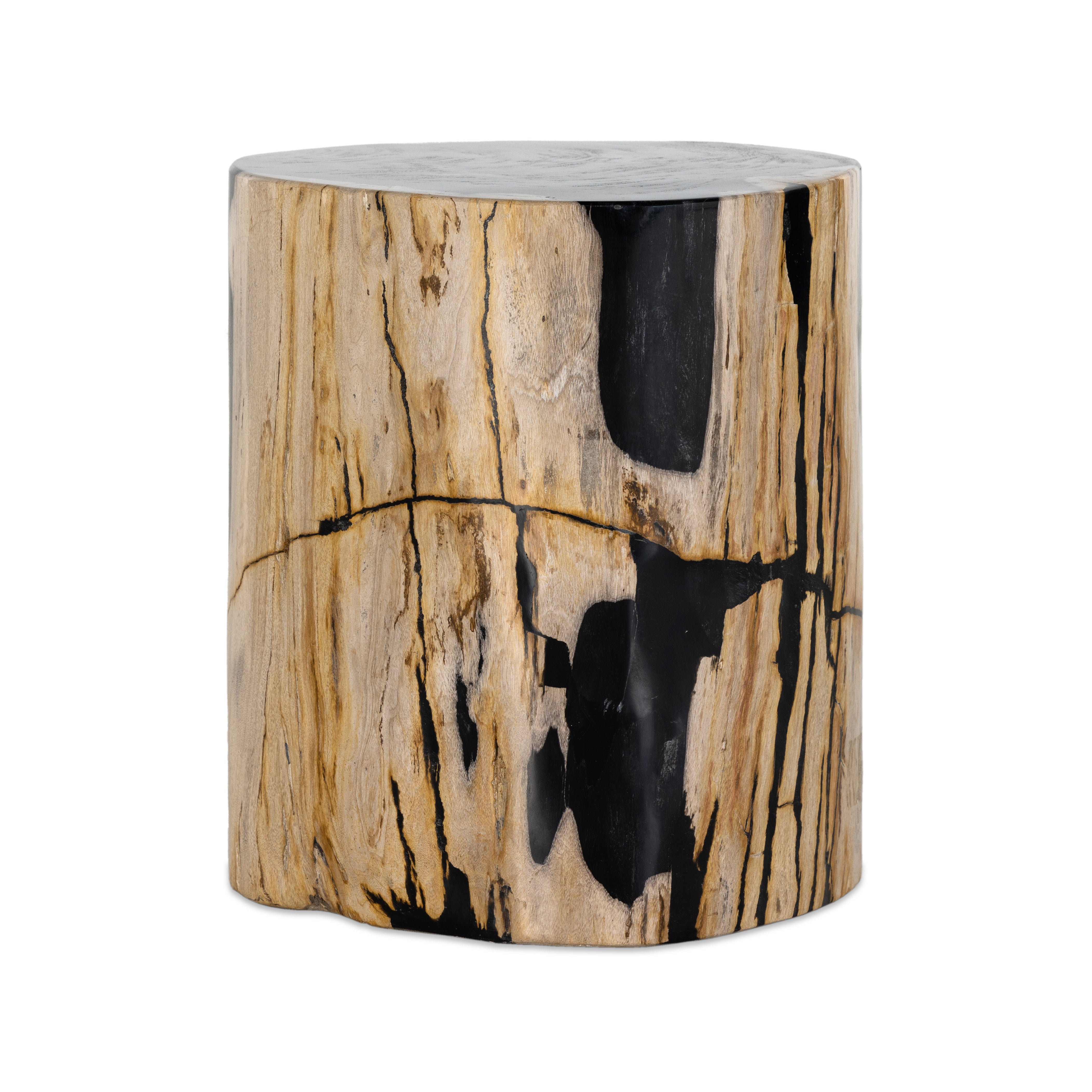 Featuring Kos Light Petrified Wood End Table by Four Hands at Amethyst Home. Naturally petrified wood with dramatic highs and lows makes for a stunning end table. Showcasing organic patterns with cracks and graining, the lightly hued tree stump has a rich, organic look. A variance in color and texture is to be expected from piece to piece.
Overall Dimensions: 11.75"W x 11.75"L . Amethyst Home provides interior design, new construction, custom furniture, and area rugs in the Kansas City metro area.