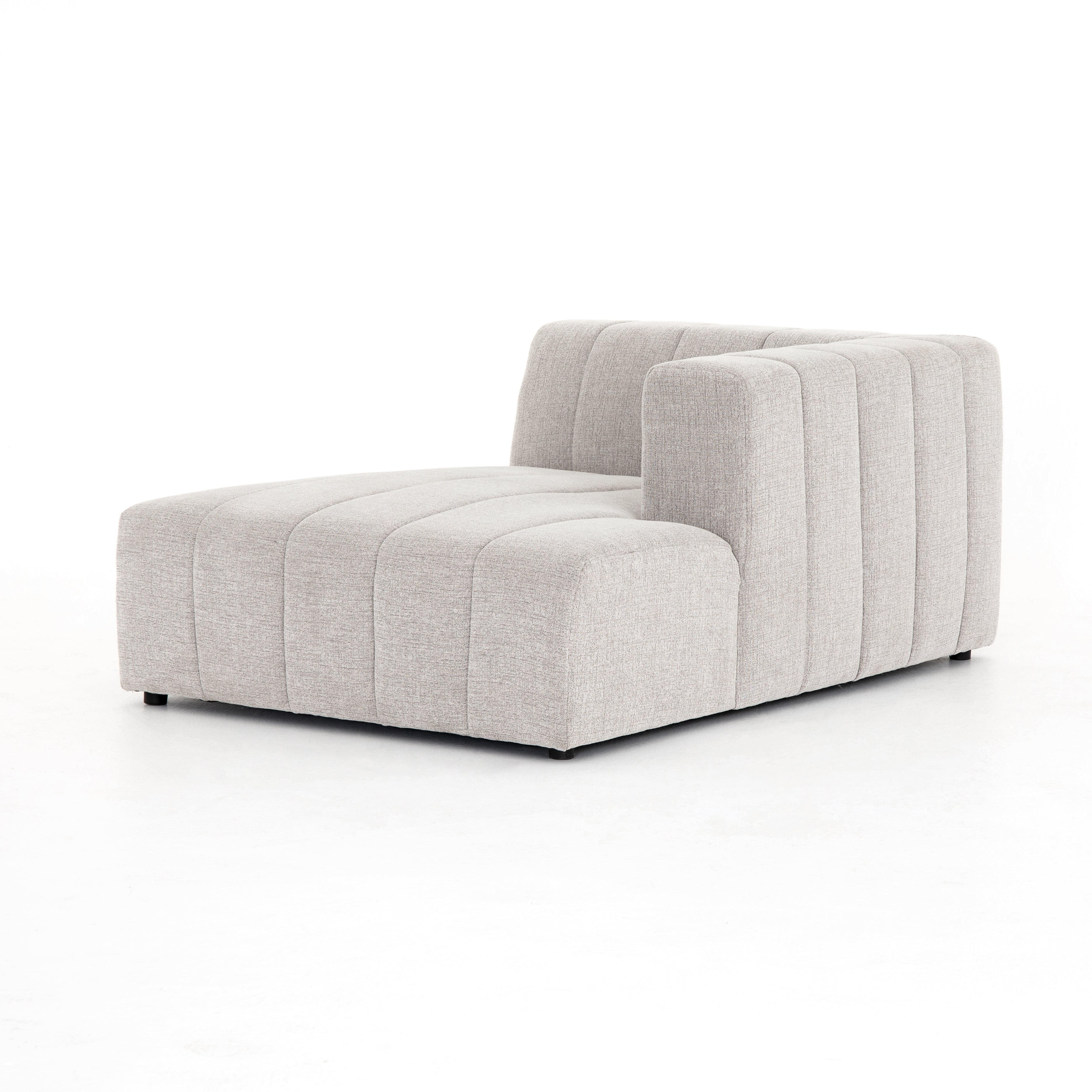 Featuring Langham Napa Sandstone Right Chaise by Four Hands at Amethyst Home. Wide, vertical channels and low styling speaks to modish Italian influence. Sandstone-colored covering and modular components allow for versatility in any space. Right arm facing piece to matching sectional. Performance fabrics are specially created to withstand spills, stains, high . Amethyst Home provides interior design, new home construction design consulting, vintage area rugs, and lighting in the Austin metro area.