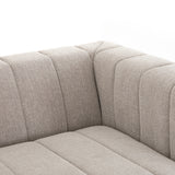 Featuring Langham Napa Sandstone Right Chaise by Four Hands at Amethyst Home. Wide, vertical channels and low styling speaks to modish Italian influence. Sandstone-colored covering and modular components allow for versatility in any space. Right arm facing piece to matching sectional. Performance fabrics are specially created to withstand spills, stains, high t. Amethyst Home provides interior design, new home construction design consulting, vintage area rugs, and lighting in the Omaha metro area.