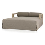Featuring Laskin Washed Brown Outdoor Daybed by Four Hands at Amethyst Home. A soft, durable slipcover brings a complementary casual and laid-back look to structured framing of FSCA-certified teak. A bolster back cushion offers support and comfort in this outdoor daybed. Made in Italy, this sustainably made fabric is antimicrobial and highly resistant to s. Amethyst Home provides interior design, new home construction design consulting, vintage area rugs, and lighting in the Alpharetta metro area.