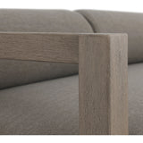 Featuring Laskin Washed Brown Outdoor Daybed by Four Hands at Amethyst Home. A soft, durable slipcover brings a complementary casual and laid-back look to structured framing of FSCA-certified teak. A bolster back cushion offers support and comfort in this outdoor daybed. Made in Italy, this sustainably made fabric is antimicrobial and highly resistant to s. Amethyst Home provides interior design, new home construction design consulting, vintage area rugs, and lighting in the Des Moines metro area.