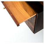 Featuring Lauren  Desk by Four Hands at Amethyst Home. This mid-century inspired lawyer's desk offers heavy-duty storage with two-sided cabinetry. A floating top and simple iron legs keeps the look light and modern. Solid acacia casing with reclaimed peroba wood door and drawer fronts. This piece is designed in collaboration with Thomas Bina. Four Handsâ€™ partnership with the. Amethyst Home provides interior design, new construction, custom furniture, and area rugs in the Laguna Beach metro area.