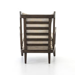 A solid frame of burnt oak features a high, ladder back design for a regal air. Ivory, performance fabric-upholstered seating meets style with livability. Performance fabrics are specially created to withstand spills, stains, high traffic and wear, ensuring long-term comfort and unmatched durability. Amethyst Home provides interior design, new construction, custom furniture, and area rugs in the Park City metro area.