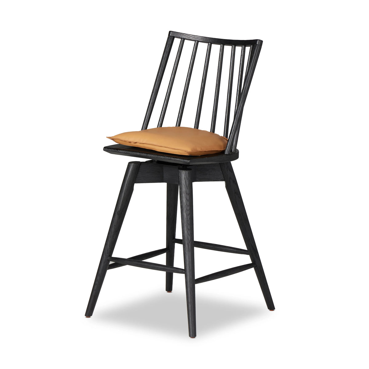 Lewis Black Counter Swivel Stool with Cushion | shipping 09/12/2025