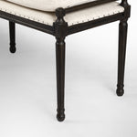 Featuring Lucille Alcala Cream Dining Bench by Four Hands at Amethyst Home. Solid oak legs support bench-style dining seat with water-repellent performance fabric in a versatile cream. Nailhead trim for fun finishing touch. Performance fabrics are specially created to withstand spills, stains, high traffic and wear, ensuring long-term comfort and unmatched durability.Overall Dime. Amethyst Home provides interior design, new construction, custom furniture, and area rugs in the Charlotte metro area.