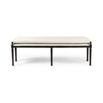 Featuring Lucille Alcala Cream Dining Bench by Four Hands at Amethyst Home. Solid oak legs support bench-style dining seat with water-repellent performance fabric in a versatile cream. Nailhead trim for fun finishing touch. Performance fabrics are specially created to withstand spills, stains, high traffic and wear, ensuring long-term comfort and unmatched durability.Overall Dimen. Amethyst Home provides interior design, new construction, custom furniture, and area rugs in the Monterey metro area.