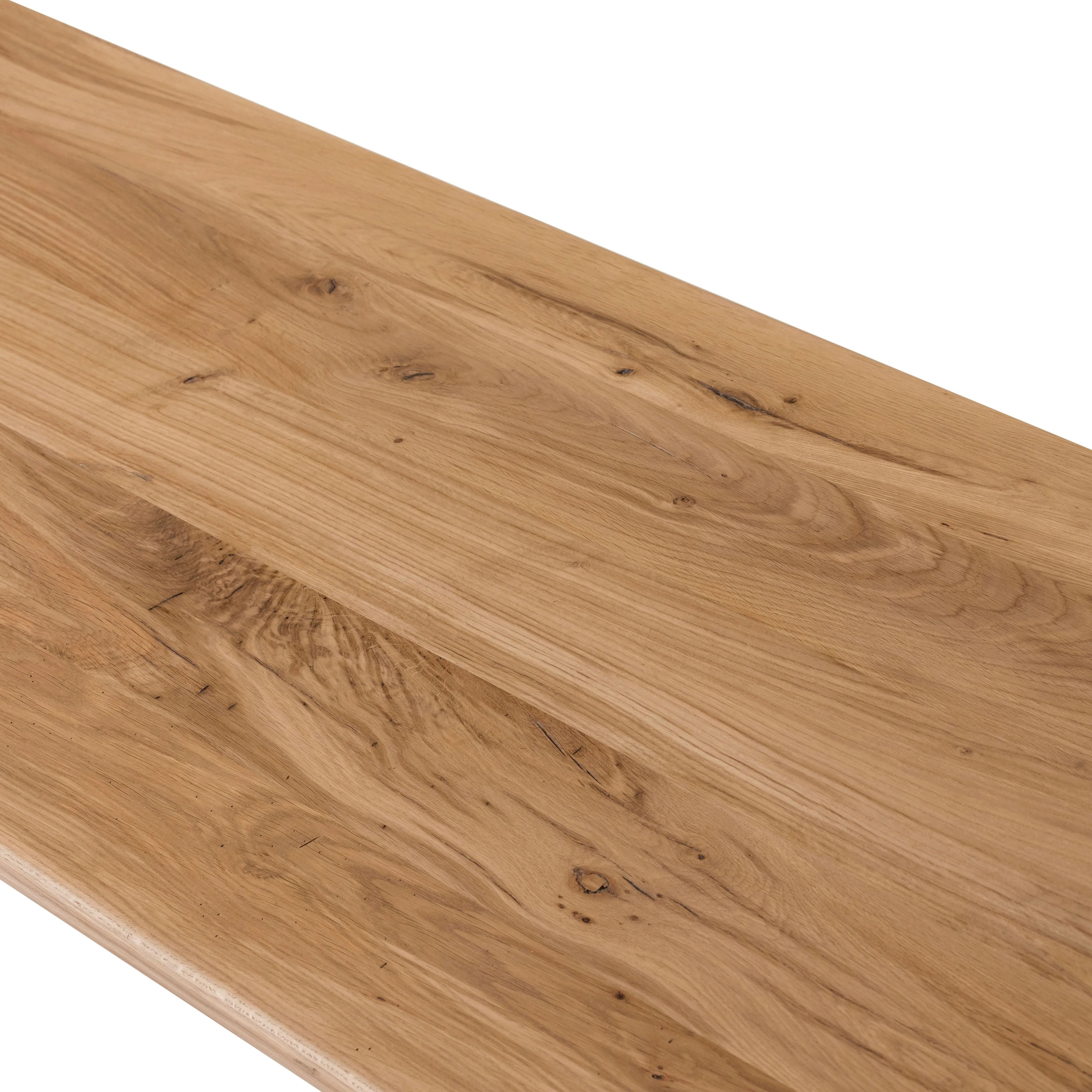 Featuring Marcia French Oak Large Coffee Table by Four Hands at Amethyst Home. Designed by Thomas Bina and Ronald Sasson, a design partnership blending both modern minimalist and Brazilian influences. Crafted from natural reclaimed French oak with overstated joint details. Rounded edges bring a soft, playful feel to the entire piece.Overall Dimensions: 31.5". Amethyst Home provides interior design, new home construction design consulting, vintage area rugs, and lighting in the Portland metro area.