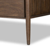 An executive-style desk of aged oak, inspired by European antiques. Turned, cylindrical legs adapt this charming heirloom-inspired piece for the modern home office and beyond.Collection: Haide Amethyst Home provides interior design, new home construction design consulting, vintage area rugs, and lighting in the Calabasas metro area.