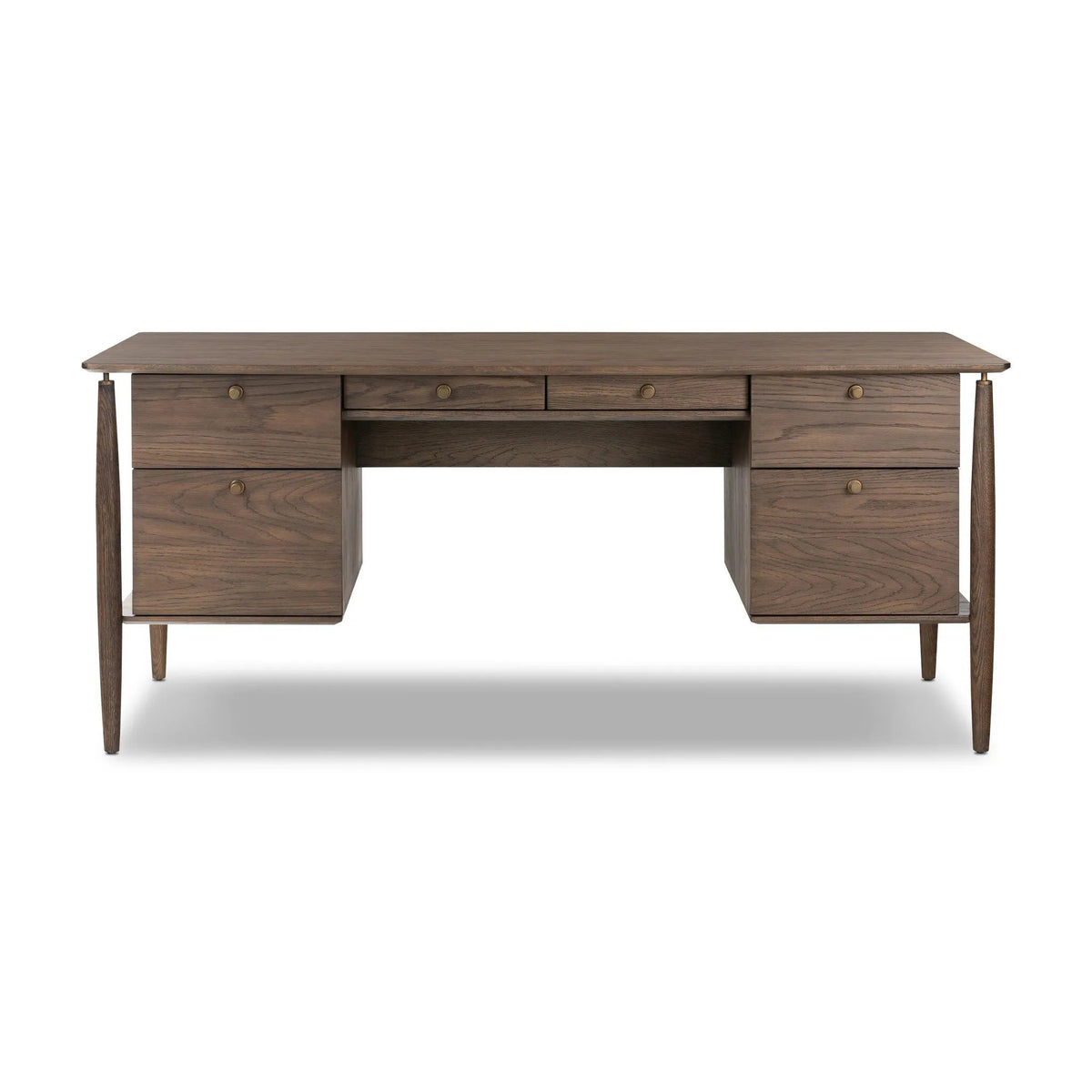 Markia Aged Oak Executive Desk | ready to ship!