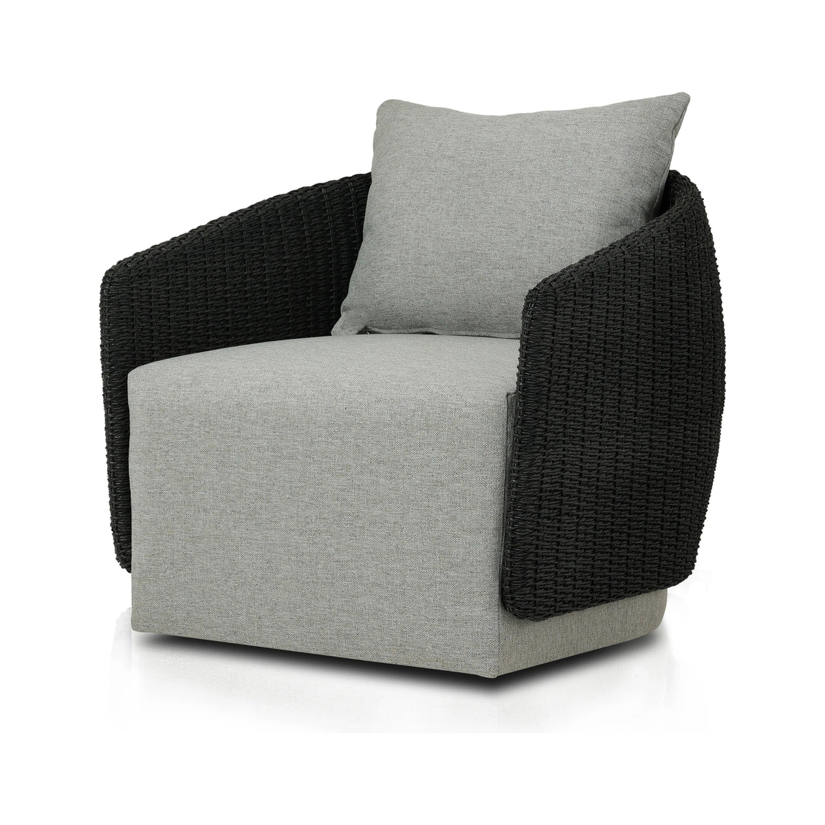 Maven Faux Black Outdoor Swivel Chair | ready to ship!
