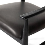 Featuring Mavery Sierra Espresso Dining Chair by Four Hands at Amethyst Home. Classic midcentury form meets monochromatic comfort. The tapered-leg design of this oak dining armchair is finished with an espresso-brown upholstered cushion for a sleek, inviting seat.Collection: AshfordColors: Sierra Espresso ,Brushed Ebony Oak ,Brushed Ebony Oak VeneerMater. Amethyst Home provides interior design, new home construction design consulting, vintage area rugs, and lighting in the Laguna Beach metro area.