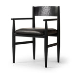 Featuring Mavery Sierra Espresso Dining Chair by Four Hands at Amethyst Home. Classic midcentury form meets monochromatic comfort. The tapered-leg design of this oak dining armchair is finished with an espresso-brown upholstered cushion for a sleek, inviting seat.Collection: AshfordColors: Sierra Espresso ,Brushed Ebony Oak ,Brushed Ebony Oak VeneerMaterials. Amethyst Home provides interior design, new home construction design consulting, vintage area rugs, and lighting in the Portland metro area.