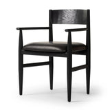 Featuring Mavery Sierra Espresso Dining Chair by Four Hands at Amethyst Home. Classic midcentury form meets monochromatic comfort. The tapered-leg design of this oak dining armchair is finished with an espresso-brown upholstered cushion for a sleek, inviting seat.Collection: AshfordColors: Sierra Espresso ,Brushed Ebony Oak ,Brushed Ebony Oak VeneerMaterials. Amethyst Home provides interior design, new home construction design consulting, vintage area rugs, and lighting in the Portland metro area.