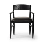 Featuring Mavery Sierra Espresso Dining Chair by Four Hands at Amethyst Home. Classic midcentury form meets monochromatic comfort. The tapered-leg design of this oak dining armchair is finished with an espresso-brown upholstered cushion for a sleek, inviting seat.Collection: AshfordColors: Sierra Espresso ,Brushed Ebony Oak ,Brushed Ebony Oak VeneerMat. Amethyst Home provides interior design, new home construction design consulting, vintage area rugs, and lighting in the Salt Lake City metro area.