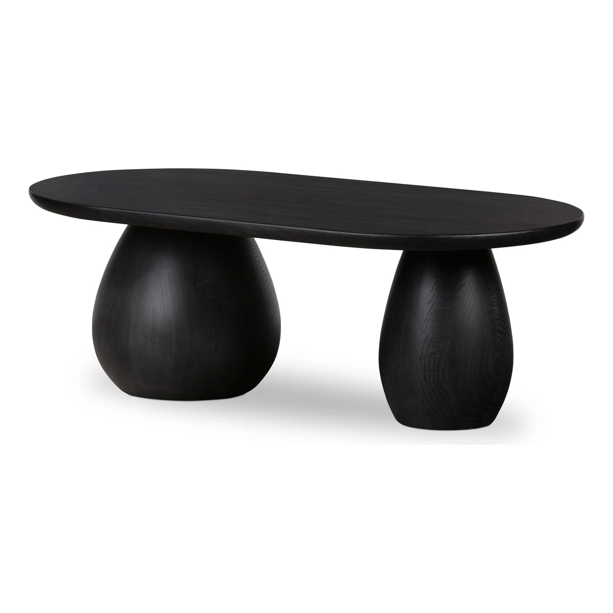 Merla Black Wash Ash Wood Coffee Table | ready to ship!