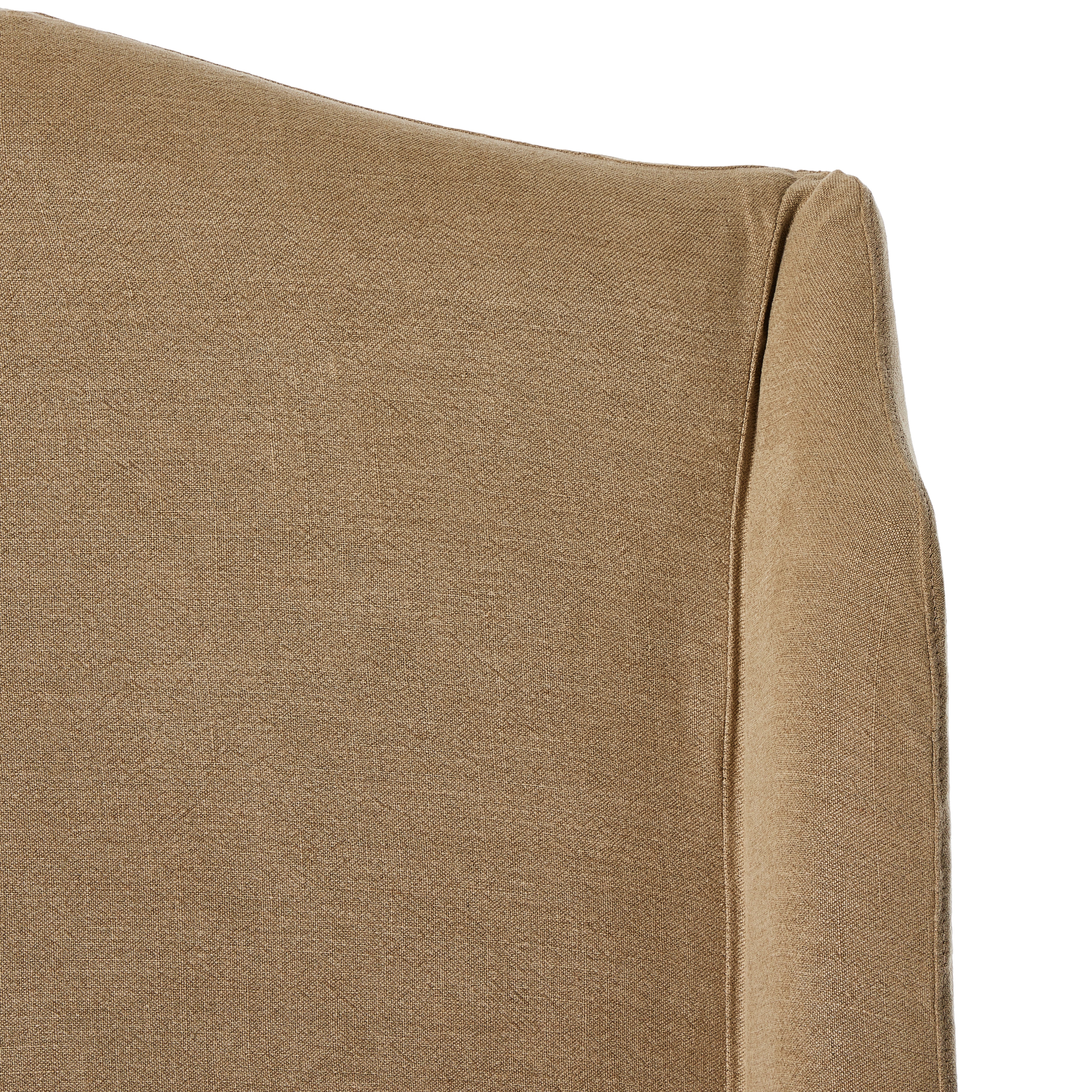 Featuring Meryl Broadway Canvas Slipcover Bed by Four Hands at Amethyst Home. Inspired by the curved silhouette of the camel-back sofa, this classic shape is updated with the casual look of a slipcover. Slipcovered styles are fully removable and machine-washable for easy care.KingOverall Dimensions: 86.50"w x 89.00"d x 52.50"hWeight: 217.59 lbsQueenOverall Dimensions: 70.00"w x 8. Amethyst Home provides interior design, new construction, custom furniture, and area rugs in the Calabasas metro area.