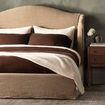 Featuring Meryl Broadway Canvas Slipcover Bed by Four Hands at Amethyst Home. Inspired by the curved silhouette of the camel-back sofa, this classic shape is updated with the casual look of a slipcover. Slipcovered styles are fully removable and machine-washable for easy care.KingOverall Dimensions: 86.50"w x 89.00"d x 52.50"hWeight: 217.59 lbsQueenOverall Dimensions: 70.00"w x 89.0. Amethyst Home provides interior design, new construction, custom furniture, and area rugs in the Dallas metro area.