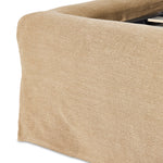Featuring Meryl Broadway Canvas Slipcover Bed by Four Hands at Amethyst Home. Inspired by the curved silhouette of the camel-back sofa, this classic shape is updated with the casual look of a slipcover. Slipcovered styles are fully removable and machine-washable for easy care.KingOverall Dimensions: 86.50"w x 89.00"d x 52.50"hWeight: 217.59 lbsQueenOverall Dimensions: 70.00"w x 8. Amethyst Home provides interior design, new construction, custom furniture, and area rugs in the San Diego metro area.