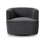 Featuring Mila Swivel Chair - Henry Charcoal by Four Hands at Amethyst Home. Charcoal high-performance fabric pairs with a hidden 360-degree swivel. Performance fabrics are specially created to withstand spills, stains, high traffic and wear, ensuring long-term comfort and unmatched durability.Overall Dimensions: 33"W x 35.5"L x 27"H
Collection: AtelierColo. Amethyst Home provides interior design, new home construction design consulting, vintage area rugs, and lighting in the Charlotte metro area.