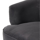 Featuring Mila Swivel Chair - Henry Charcoal by Four Hands at Amethyst Home. Charcoal high-performance fabric pairs with a hidden 360-degree swivel. Performance fabrics are specially created to withstand spills, stains, high traffic and wear, ensuring long-term comfort and unmatched durability.Overall Dimensions: 33"W x 35.5"L x 27"H
Collection: AtelierColors: . Amethyst Home provides interior design, new home construction design consulting, vintage area rugs, and lighting in the Miami metro area.