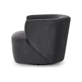 Featuring Mila Swivel Chair - Henry Charcoal by Four Hands at Amethyst Home. Charcoal high-performance fabric pairs with a hidden 360-degree swivel. Performance fabrics are specially created to withstand spills, stains, high traffic and wear, ensuring long-term comfort and unmatched durability.Overall Dimensions: 33"W x 35.5"L x 27"H
Collection: AtelierColor. Amethyst Home provides interior design, new home construction design consulting, vintage area rugs, and lighting in the Portland metro area.