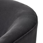 Featuring Mila Swivel Chair - Henry Charcoal by Four Hands at Amethyst Home. Charcoal high-performance fabric pairs with a hidden 360-degree swivel. Performance fabrics are specially created to withstand spills, stains, high traffic and wear, ensuring long-term comfort and unmatched durability.Overall Dimensions: 33"W x 35.5"L x 27"H
Collection: AtelierColors: . Amethyst Home provides interior design, new home construction design consulting, vintage area rugs, and lighting in the Tampa metro area.