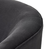 Featuring Mila Swivel Chair - Henry Charcoal by Four Hands at Amethyst Home. Charcoal high-performance fabric pairs with a hidden 360-degree swivel. Performance fabrics are specially created to withstand spills, stains, high traffic and wear, ensuring long-term comfort and unmatched durability.Overall Dimensions: 33"W x 35.5"L x 27"H
Collection: AtelierColors: . Amethyst Home provides interior design, new home construction design consulting, vintage area rugs, and lighting in the Tampa metro area.