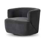 Featuring Mila Swivel Chair - Henry Charcoal by Four Hands at Amethyst Home. Charcoal high-performance fabric pairs with a hidden 360-degree swivel. Performance fabrics are specially created to withstand spills, stains, high traffic and wear, ensuring long-term comfort and unmatched durability.Overall Dimensions: 33"W x 35.5"L x 27"H
Collection: AtelierCol. Amethyst Home provides interior design, new home construction design consulting, vintage area rugs, and lighting in the Washington metro area.
