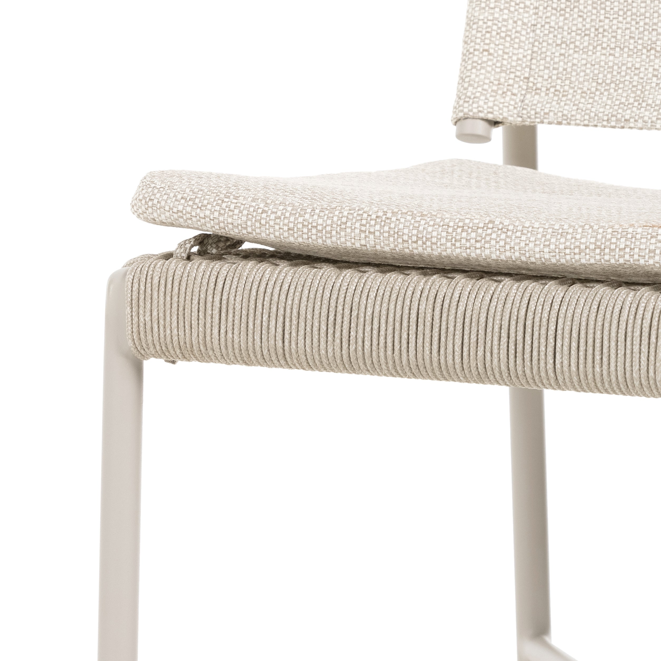 Featuring Miller Dove Taupe Outdoor Dining Chair by Four Hands at Amethyst Home. Make a beautifully monochromatic statement, indoors or out. Finished in a light taupe, slim, airy aluminum frames all-weather wicker seating with a top cushion for added comfort. Cover or store indoors during inclement weather and when not in use.Overall Dimensions: 19"W x 22"L x 35"H
Collection: So. Amethyst Home provides interior design, new construction, custom furniture, and area rugs in the Scottsdale metro area.