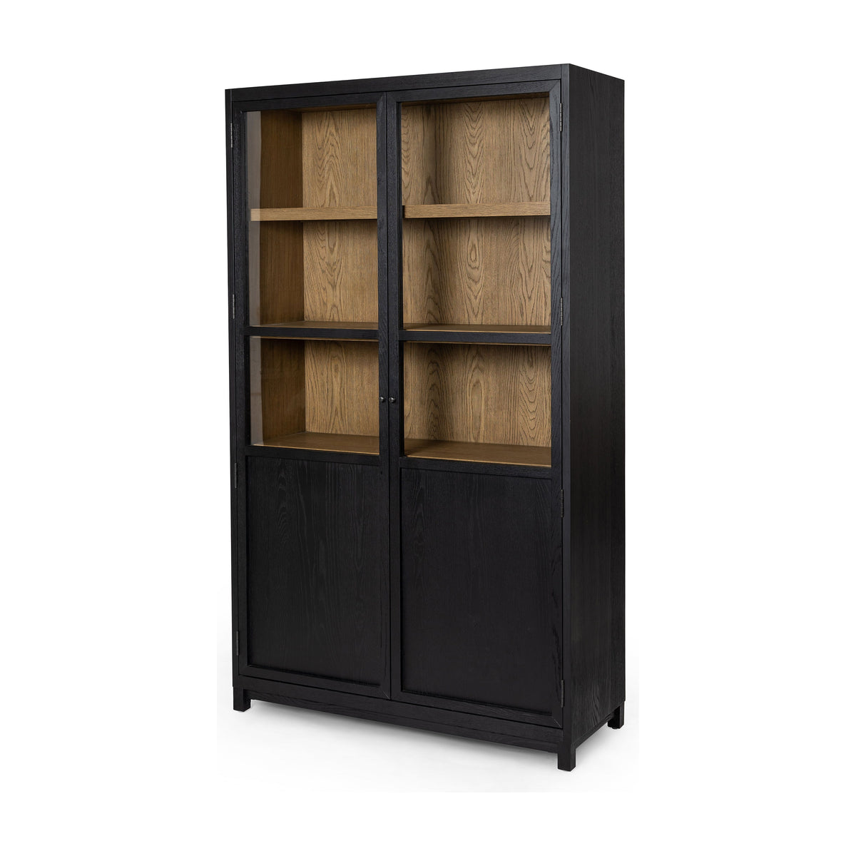 Armoire à panneaux et portes en verre noir mat Millie | expédition 30/01/2024