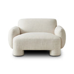 Featuring Mingh Palma Cream Accent Chair by Four Hands at Amethyst Home. Oversized and modern, this arm chair is a statement piece whether styled alone or with an existing living room setup. The cream basketweave covering subdues bold arms and cylindrical legs. With spring suspension in the seat cushion and webbed suspension in the back, the piece is design. Amethyst Home provides interior design, new home construction design consulting, vintage area rugs, and lighting in the Park City metro area.