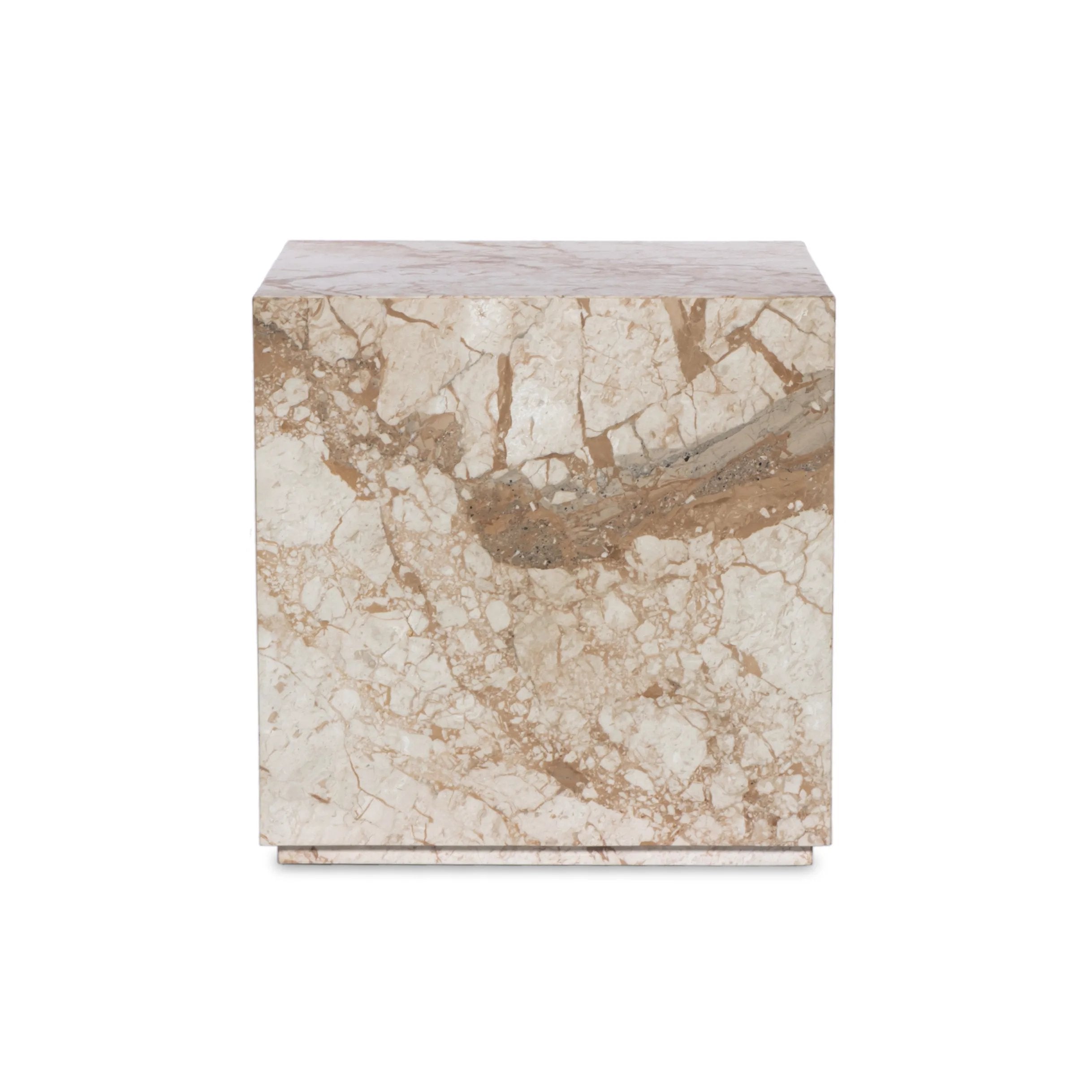 Featuring Modern Desert Taupe Marble Plinth End Table by Four Hands at Amethyst Home. Taupe marble shapes a cubed, plinth-style end table that can be styled just about anywhere.Overall Dimensions: 22"W x 22"L x 22"H
Collection: ElementColors: Desert Taupe MarbleMaterials: Solid Marble Weight: 147.18 lbsClearance from Floor: 0.75"Overhang: 0.75"Tabletop Thick. Amethyst Home provides interior design, new home construction design consulting, vintage area rugs, and lighting in the Monterey metro area.