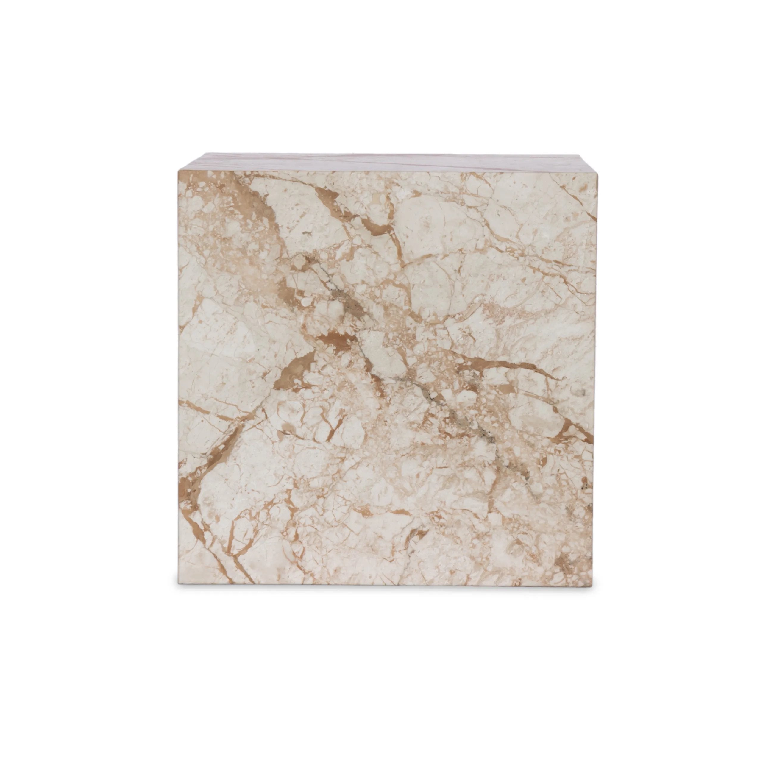 Featuring Modern Desert Taupe Marble Plinth End Table by Four Hands at Amethyst Home. Taupe marble shapes a cubed, plinth-style end table that can be styled just about anywhere.Overall Dimensions: 22"W x 22"L x 22"H
Collection: ElementColors: Desert Taupe MarbleMaterials: Solid Marble Weight: 147.18 lbsClearance from Floor: 0.75"Overhang: 0.75"Tabletop Thick. Amethyst Home provides interior design, new home construction design consulting, vintage area rugs, and lighting in the Portland metro area.