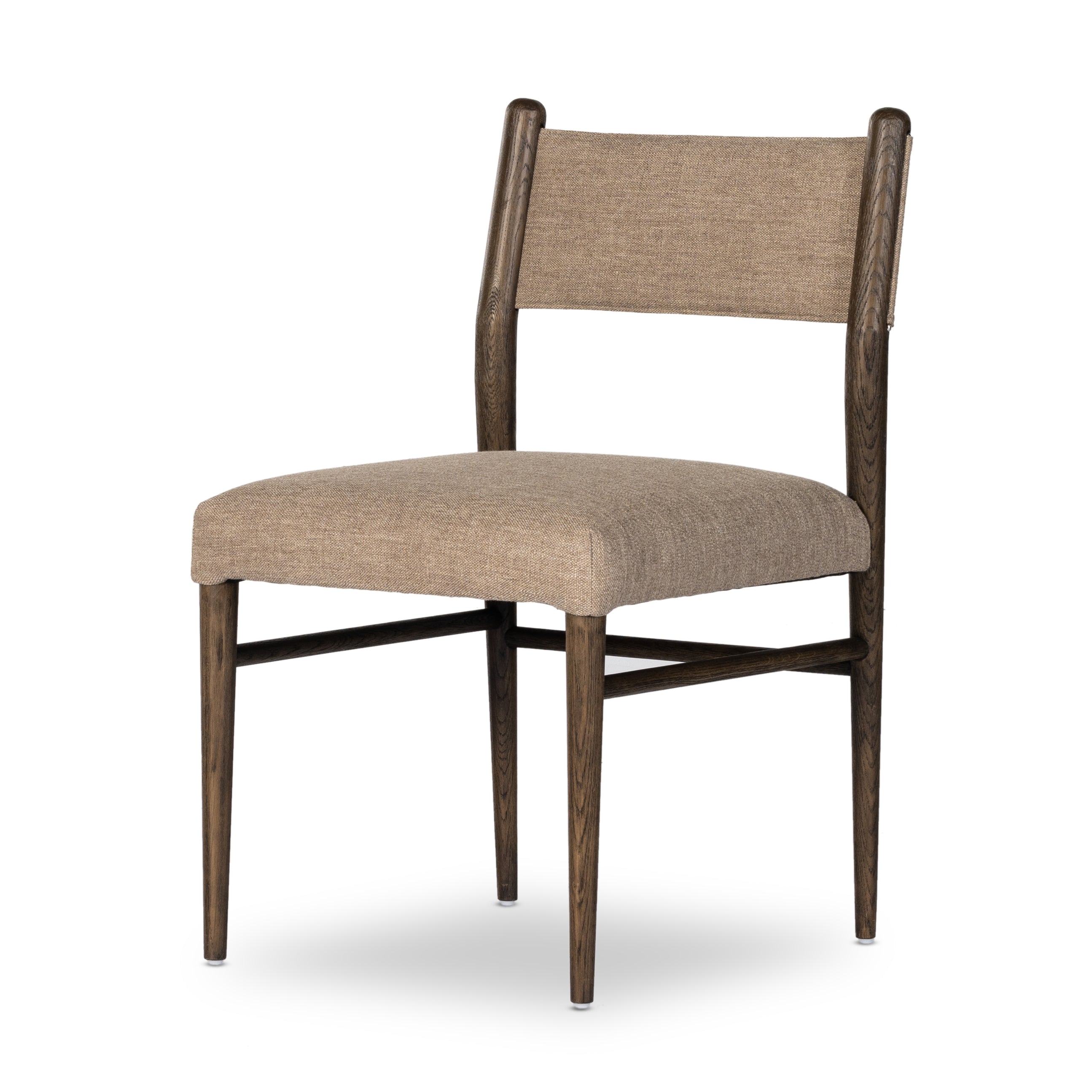Featuring Morena Dining Chair by Four Hands at Amethyst Home. Mixed materials place a modern twist on the sling-back dining chair. A solid oak frame forms rounded dowel legs for a touch of traditionalism, with performance fabric perfect for everyday dining.
Overall Dimensions: 20"W x 22"L x 34"HColors: Alcala Fawn , Warm OakMaterials: 70%Pl, 20%Vi, 10%Li , Solid OakWeight: 13.23. Amethyst Home provides interior design, new construction, custom furniture and area rugs in the Laguna Beach metro area