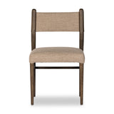 Featuring Morena Dining Chair by Four Hands at Amethyst Home. Mixed materials place a modern twist on the sling-back dining chair. A solid oak frame forms rounded dowel legs for a touch of traditionalism, with performance fabric perfect for everyday dining.
Overall Dimensions: 20"W x 22"L x 34"HColors: Alcala Fawn , Warm OakMaterials: 70%Pl, 20%Vi, 10%Li , Solid OakWeight: 13.23S. Amethyst Home provides interior design, new construction, custom furniture and area rugs in the Los Angeles metro area