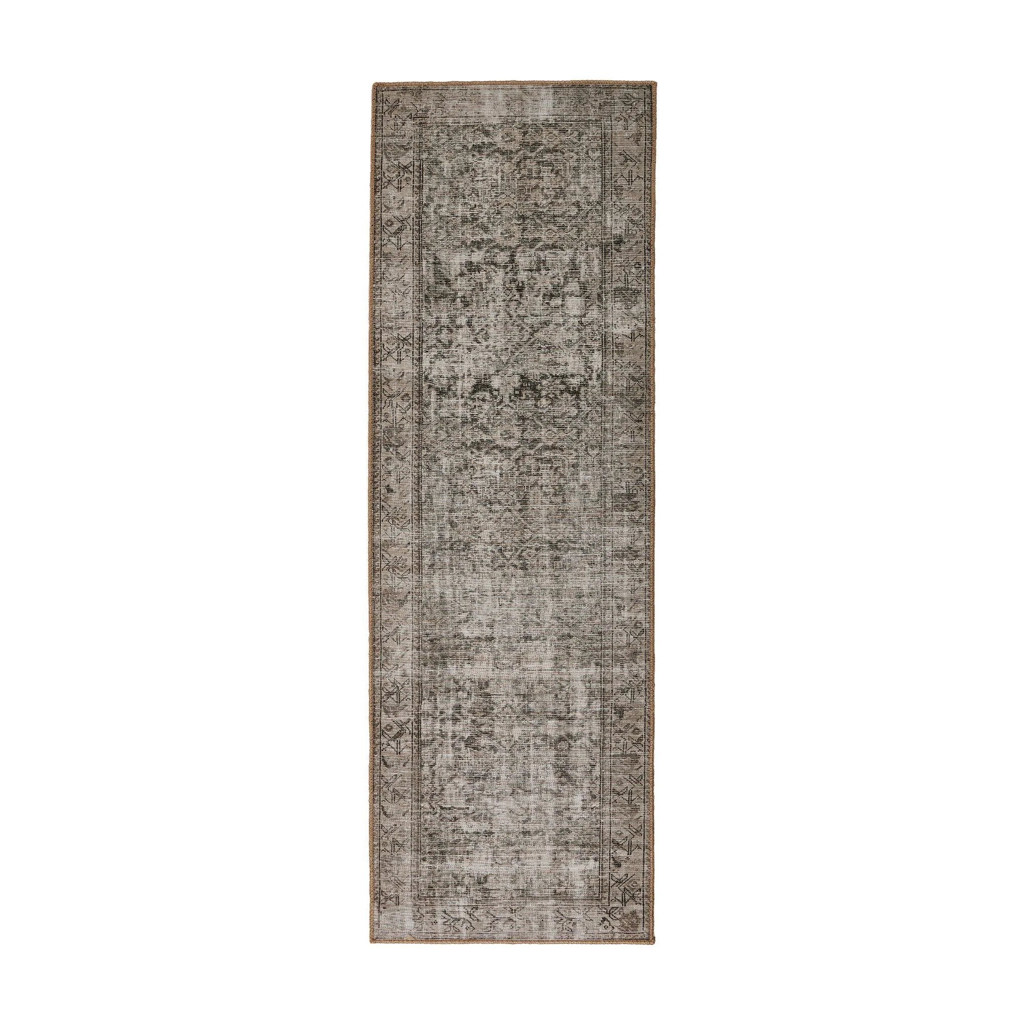 Power-loomed in Egypt, a textural jute-blend area rug is printed to mimic an authentic vintage rug design.Overall Dimensions30.00"w x 0.50"d x 90.00"hFull Details &amp; SpecificationsTear SheetCleaning Code : X (vacuum Or Light Brush, No Cleaning Products Amethyst Home provides interior design, new home construction design consulting, vintage area rugs, and lighting in the Winter Garden metro area.