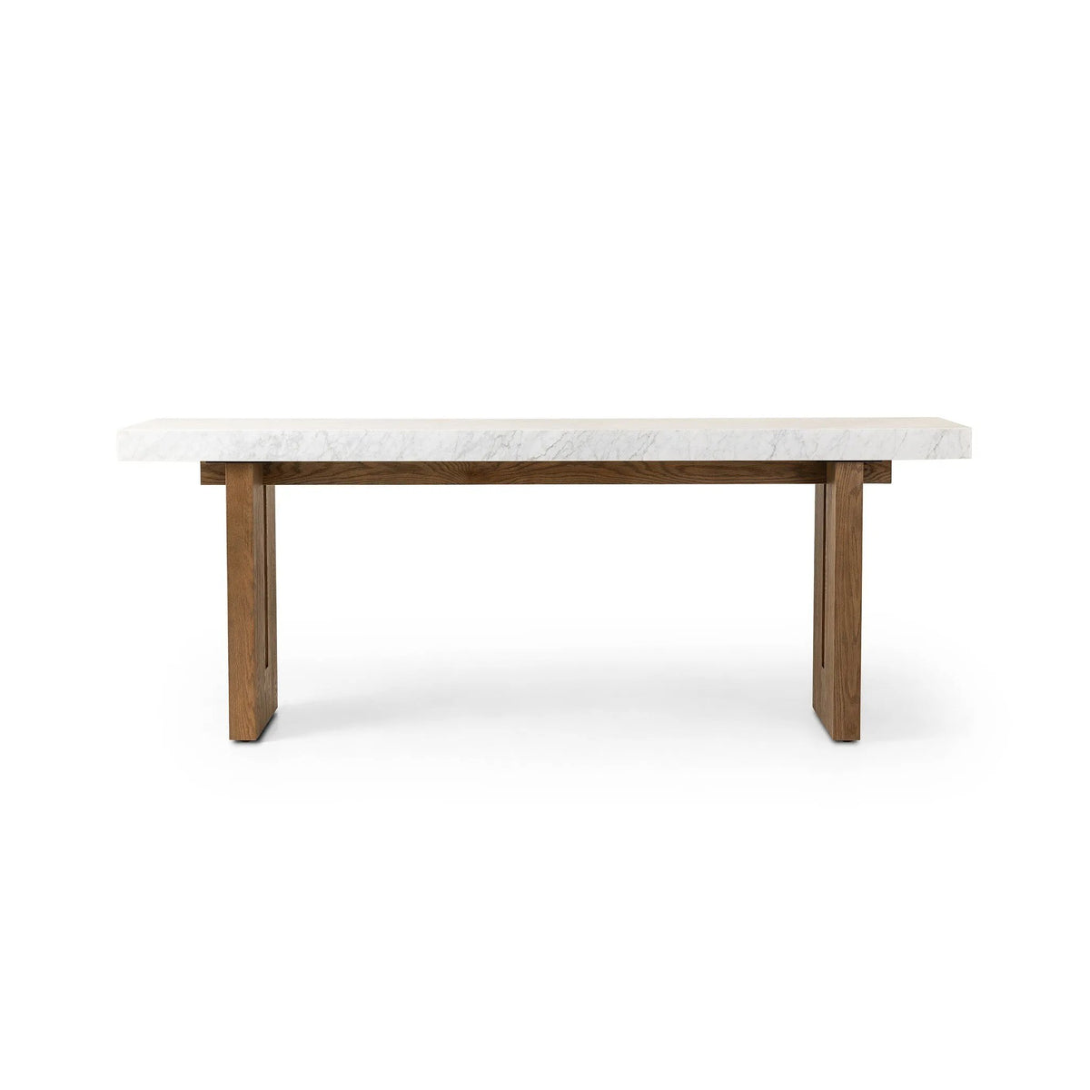 Olympia White Carrera Marble Console Table | ready to ship!