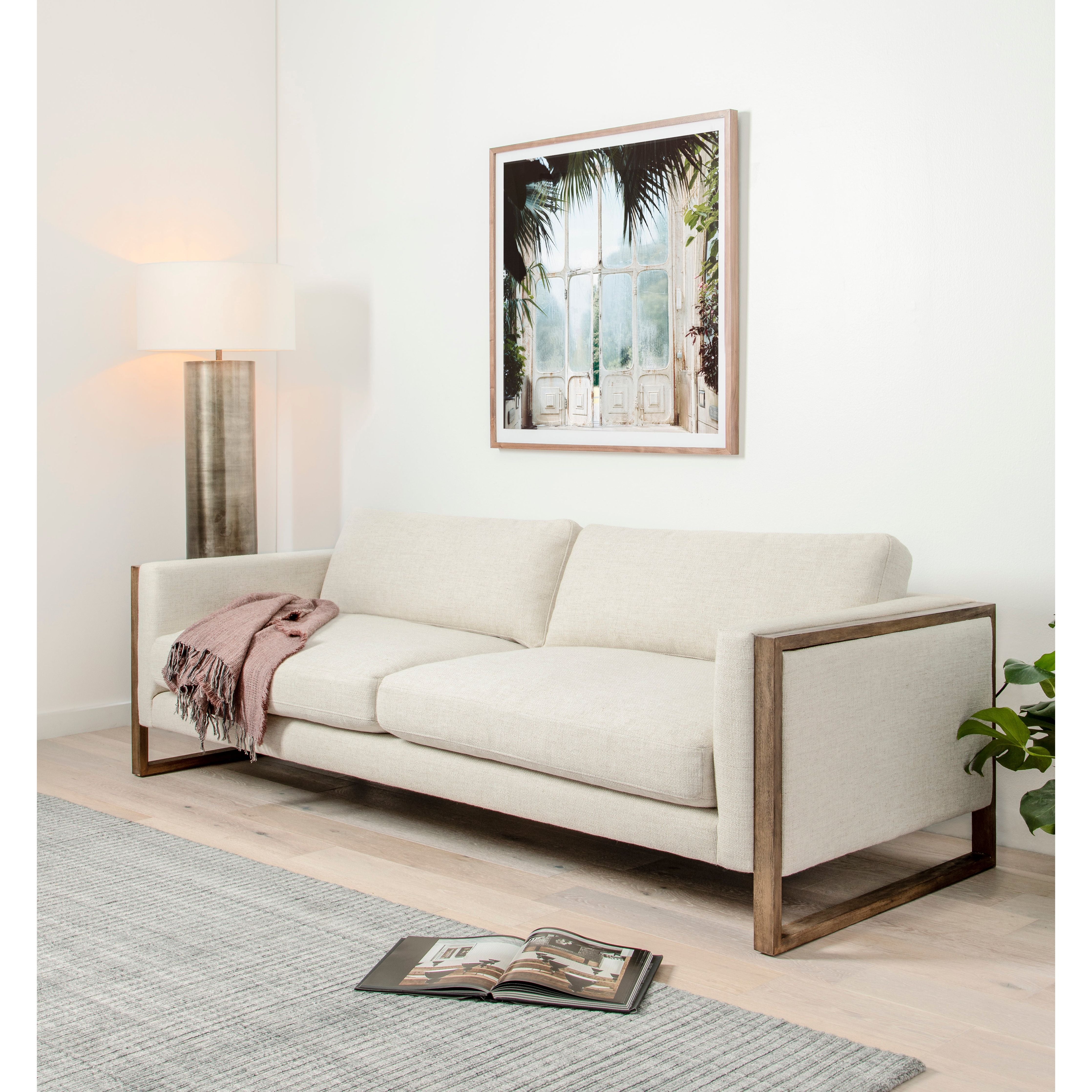 Featuring Otis Thames Cream Sofa by Four Hands at Amethyst Home. Crisp, clean comfort. Cream-colored upholstery of performance grade cradles within an exposed parawood frame, for detail-driven contrast. Performance fabrics are specially created to withstand spills, stains, high traffic and wear, ensuring long-term comfort and unmatched durability.
Collection: KensingtonColors: . Amethyst Home provides interior design, new construction, custom furniture, and area rugs in the Los Angeles metro area.