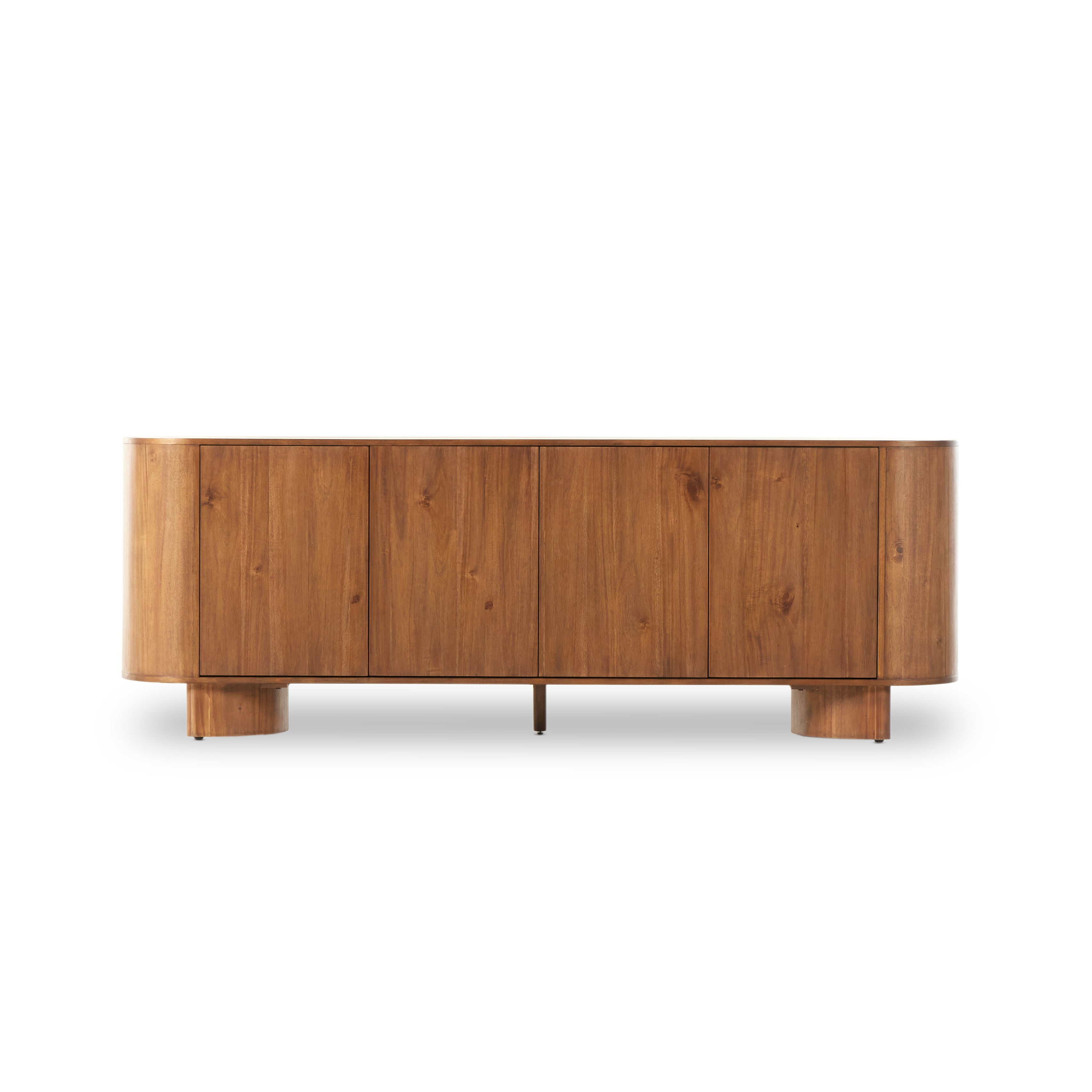 Featuring Paden Seasoned Brown Acacia Sideboard by Four Hands at Amethyst Home. Seasoned brown acacia forms curved legs and the cabinets of this sideboard. Generous space for all dining storage needs.
Collection: HaidenColors: Seasoned Brown Acacia ,Seasoned Brown Acacia Solid ,GunmetalMaterials: Thin Acacia Veneer ,Solid Acacia ,IronOverall Dimensions: 94"W x 23"L x 33"H Weight: . Amethyst Home provides interior design, new construction, custom furniture, and area rugs in the Monterey metro area.