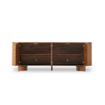 Featuring Paden Seasoned Brown Acacia Sideboard by Four Hands at Amethyst Home. Seasoned brown acacia forms curved legs and the cabinets of this sideboard. Generous space for all dining storage needs.
Collection: HaidenColors: Seasoned Brown Acacia ,Seasoned Brown Acacia Solid ,GunmetalMaterials: Thin Acacia Veneer ,Solid Acacia ,IronOverall Dimensions: 94"W x 23"L x 33"H Weight: 2. Amethyst Home provides interior design, new construction, custom furniture, and area rugs in the Seattle metro area.