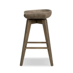 A fresh spin on bar seating, the parawood Paramore Swivel Counter Stool is finished in a deep charcoal for a clean, sleek look. The stool is topped with a swivel. Amethyst Home provides interior design, new home construction design consulting, vintage area rugs, and lighting in the Dallas metro area.