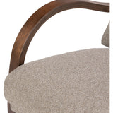 Inspired by vintage rocking chairs, the whimsical frame of this accent chair hugs removable plush feather foam-blend cushions on a webbed suspension style construction for true sink-in comfort. Cushions are upholstered in a new Turkish-made fabric made from 100% recycled olefin yarns with a tweed-like texture and feel Amethyst Home provides interior design, new home construction design consulting, vintage area rugs, and lighting in the Monterey metro area.