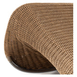 Based off a vintage shape, all-weather wicker seating brings dramatic curves to this statement-making rocking chair. Cover or store indoors during inclement weather and when not in use. Amethyst Home provides interior design, new construction, custom furniture, and area rugs in the Portland metro area.