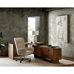 Featuring Posada Shaped Desk - Amber Oak Veneer L by Four Hands at Amethyst Home. Reflect your unique style with a modular desk and matching media console of amber-finished oak and cognac top-grain leather. Arrange to suit your space, while adding plenty of storage space to the office.Overall Dimensions: 78"W x 70"L x 30"H
Collection: BoltonColors: Amber Oak ,Amber Oak Veneer ,Gunmet. Amethyst Home provides interior design, new construction, custom furniture, and area rugs in the Omaha metro area.