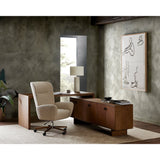 Featuring Posada Shaped Desk - Amber Oak Veneer L by Four Hands at Amethyst Home. Reflect your unique style with a modular desk and matching media console of amber-finished oak and cognac top-grain leather. Arrange to suit your space, while adding plenty of storage space to the office.Overall Dimensions: 78"W x 70"L x 30"H
Collection: BoltonColors: Amber Oak ,Amber Oak Veneer ,Gunmet. Amethyst Home provides interior design, new construction, custom furniture, and area rugs in the Omaha metro area.