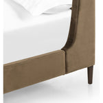 Featuring Potter Surrey Olive Bed by Four Hands at Amethyst Home. Upholstered in a velvety olive with subtle highs and lows that change in appearance depending on the direction of the fabric's nap. Fixed headboard cushioning for adds texture and comfort, while tapered oak legs lend a low-profile look.
Queen Dimensions: 66.00"w x 90.00"d x 55.00"hKing Dimensions: 82.50"w x 90.00". Amethyst Home provides interior design, new construction, custom furniture, and area rugs in the Alpharetta metro area.